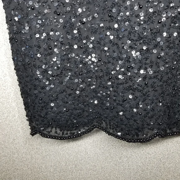 Adrianna Papell |Flutter Sleeve Beaded Dress - Picture 8 of 9